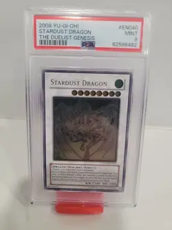 2008 YU-GI-OH! TDGS-ULTIMATE RARE EN040 STARDUST DRAGON UNLIMITED PSA 9 - Image 1