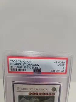 2008 YU-GI-OH! TDGS-ULTIMATE RARE EN040 STARDUST DRAGON UNLIMITED PSA 9 - Image 3