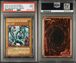 PSA 9 Mint Blue Eyes White Dragon BPT-003 Reverse Foil Error Yugioh - Image 3