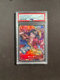 2023 One Piece Chinese Monkey D. Luffy Chinese New Year Promos PSA 10 No.27 LFZ - Image 1