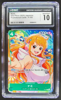 2025 ONE PIECE CCG JAPANESE NAMI PROMO P-102 CGC 10 D RC7 - Image 1