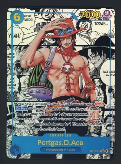 One Piece CCG English Portgas.D.Ace Secret Rare Manga OP13-119 SSP - Image 1