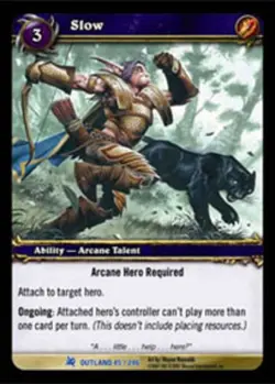 Moderate Play WoW TCG Slow Fires of Outland World of Warcraft - Image 1