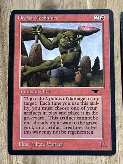Awesome Magic The Gathering MTG Card Antiquities Orcish Mechanics X2 Exe+ - Image 3