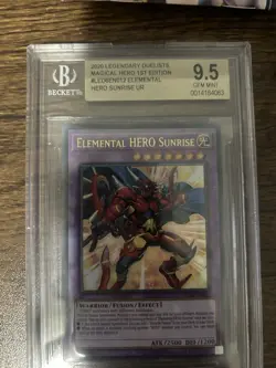 BCG 9.5 - Yu-Gi-Oh Card - LED6-EN012 - ELEMENTAL HERO SUNRISE (ultra) - GEM MINT - Image 1