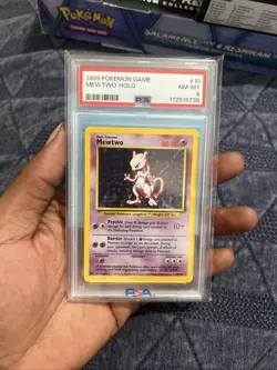 Mewtwo Holo - 10/102 - Base Set Vintage Pokemon Card - PSA 8 - Image 1