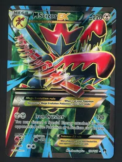 Pokemon TCG M Scizor EX Full Art Holo Card 120/122 Breakpoint Mega Ultra Rare - Image 1