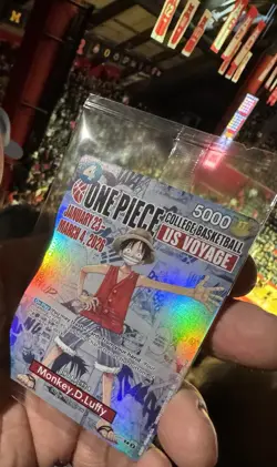 One Piece Monkey D. Luffy US Voyage College Basketball Trading Card IN HAND! - Image 1