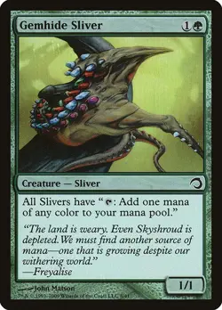 Gemhide Sliver 1x FOIL MtG FOIL Premium Deck Series: Slivers SP/NM - Image 1