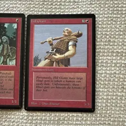 MTG BETA Limited Edition Gray Ogre, Mons s Goblin Raiders, Hill Giant Set Of 3 - Image 4