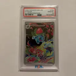 2025 Pokemon Mega Evolution Ivysaur Illustration Rare #134 PSA 10 Gem Mint - Image 1