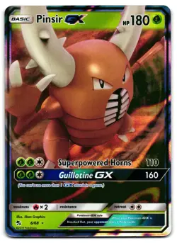 Pinsir GX 6/68 - Hidden Fates Rare GX Pokemon TCG Holo - M/LP Card - Image 1