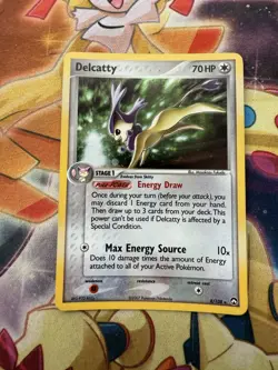 Pokemon Card Delcatty 8/108 2007 EX Power Keepers Rare Holo NM - Image 1