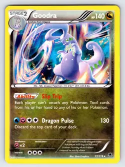 Goodra 77/119 2014 Phantom Forces Pokemon Card TCG Nintendo Holo Rare - Lp/Mp - Image 1