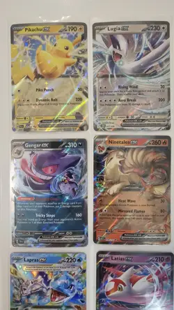 Pokemon 9 Cards Gengar 104 Pikachu 063 Lugia 017 Greninja 041 Ninetales 038 MINT - Image 2