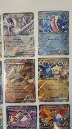 Pokemon 9 Cards Gengar 104 Pikachu 063 Lugia 017 Greninja 041 Ninetales 038 MINT - Image 3