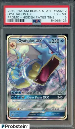 2019 Pokemon SM Black Star Promo Hidden Fates Tins #SM212 Gyaradox Gx PSA 6 - Image 1