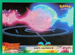 Pokemon Topps Card - Ash's Sacrifice #36 Mewtwo Strikes Blue Label Non Holo - LP - Image 1