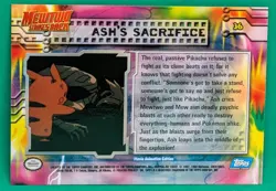 Pokemon Topps Card - Ash's Sacrifice #36 Mewtwo Strikes Blue Label Non Holo - LP - Image 2