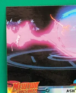 Pokemon Topps Card - Ash's Sacrifice #36 Mewtwo Strikes Blue Label Non Holo - LP - Image 5