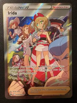2023 Pokemon Crown Zenith Galarian Irida GG63/GG70 ULTRA RARE FULL ART HOLO! - Image 1