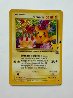 Birthday Pikachu #24 Celebrations Classic Collection Pokemon 2021 NM - Image 1