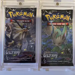 Pokemon TCG Sun and Moon Ultra Prism 4x Booster Packs Complete Art Set Sealed - Image 2