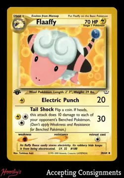 2001 Pokemon Neo Revelation 1st Edition #28 Flaaffy U - Image 1