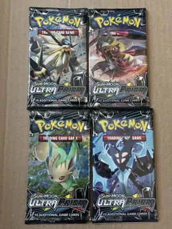 pokemon ultra prism booster pack art Set! 4 Packs! - Image 1