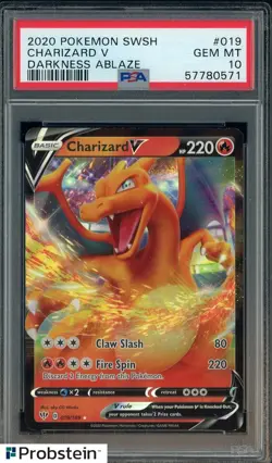 2020 Pokemon SWSH Darkness Ablaze #019 Charizard V PSA 10 GEM MINT - Image 1