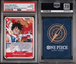 Monkey.D.Luffy (Super Pre-Release) [Participant] P-001 One Piece Promo PSA 10 - Image 3