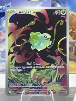 Pokemon TCG Mega Evolution Bulbasaur Illustration Rare Card 133/132 Grade Worthy - Image 1