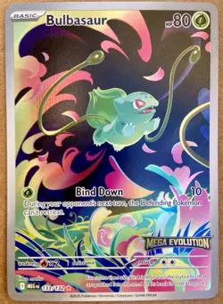Pokemon TCG Bulbasaur - 133/132 Illustration Rare Mega Evolution Stamped Promo - Image 1