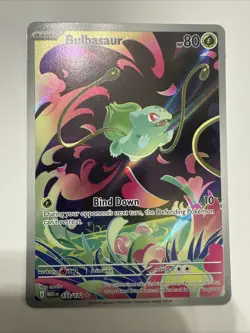 Pokemon TCG Bulbasaur 133/132 Mega Evolution Illustration Rare Full Art Holo NM - Image 1
