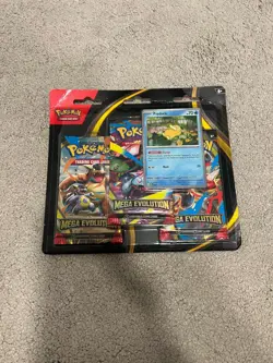 Pokemon TCG Mega Evolution Psyduck Triple Blister Pack- New and Factory Sealed - Image 1