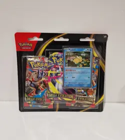 Pokemon TCG Mega Evolution Psyduck Triple Blister Pack- New and Factory Sealed - Image 1