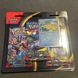 Pokemon TCG Mega Evolution Psyduck Triple Blister Pack- New and Factory Sealed - Image 1