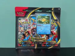 Pokemon TCG Mega Evolution Psyduck Triple Blister Pack- New and Factory Sealed - Image 1