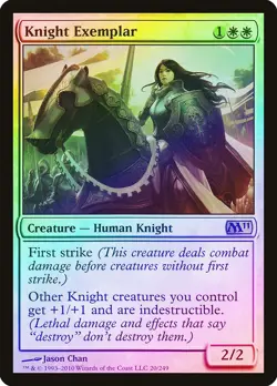 Knight Exemplar FOIL Magic 2011 / M11 NM White Rare MAGIC MTG CARD ABUGames - Image 1