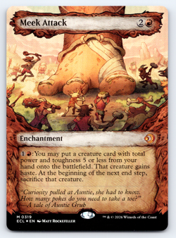 Meek Attack FOIL Borderless - Lorwyn Eclipsed MTG - Image 1