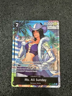 Ms. All Sunday (Alternate Art) OP14-084 The Azure Sea's Seven Foil ENGLISH - Image 1