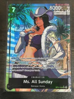Ms. All Sunday (Alternate Art) OP14-084 The Azure Sea's Seven Foil - Image 1