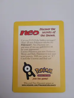 Pokemon Neo Discovery The Secrets Of The Unown Promo Card - Image 3