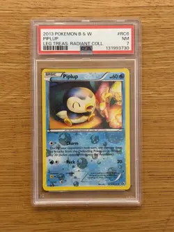 2013 Pokemon B&W Legend Treasures Radiant Collection #RC6 Piplup, PSA 7 - Image 1