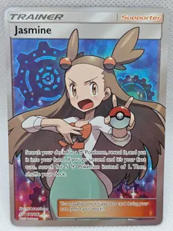 Jasmine Pokemon Sun and Moon Team Up Full Art Trainer # 177/181 NM - Image 1