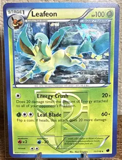 Pokemon TCG Leafeon 11/116 Cracked Ice Holo Rare LP - Image 1