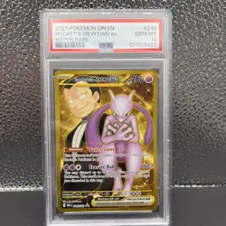 Pokemon Mewtwo EX TCG Team Rockets Full Art Card Hyper Rare 240/182 PSA 10 - Image 1