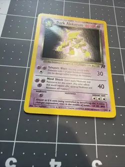 Pokemon Dark Alakazam TCG 1/82 Unlimited Holo Rare Near Mint - Image 2