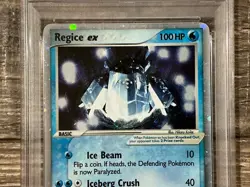 2005 POKEMON EX EMERALD #98 REGICE EX-HOLO PSA 8 - Image 2