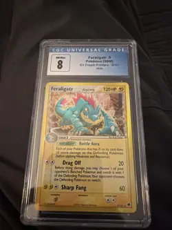 Pokemon TCG Feraligatr EX Dragon Frontiers Holo Rare 2/101 Delta Species CGC 8 - Image 1